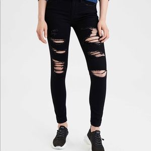 Black American Eagle Ripped Jeans